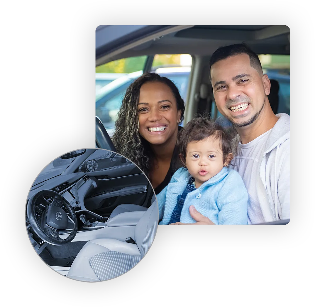 car purchase image collage